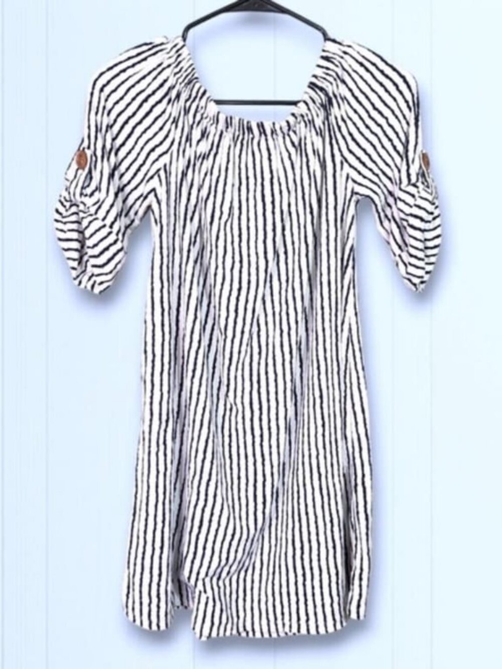 White Striped Dress